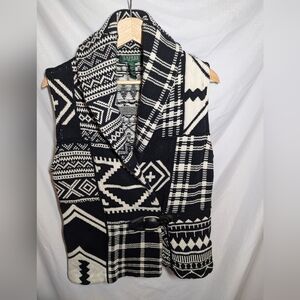 Lauren Ralph Lauren Sweater Vest Southwestern Size Petite L Native American